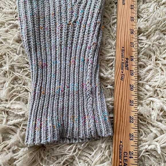 Free People Leo Sweater Silver Gleam Combo XS Oversized - Picture 9 of 16